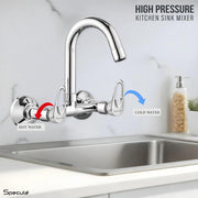 Opel Wall-mount Kitchen Sink Mixer Tap with Swivel Spout - by Specule